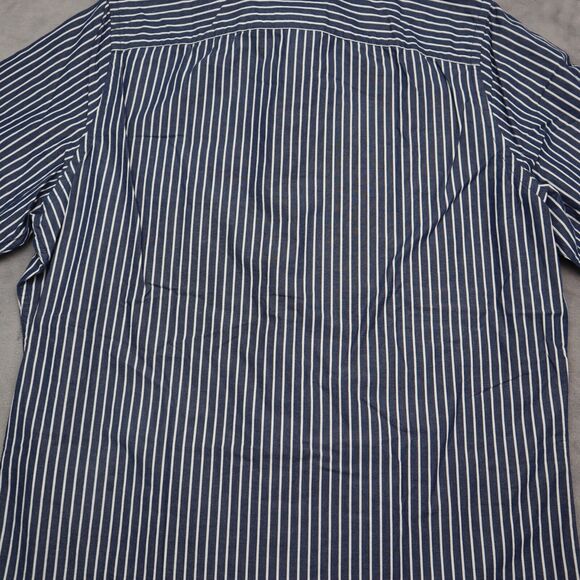 Hollister Shirt Mens Large Blue Striped Button Up Long Sleeve Casual Preppy - Picture 14 of 16